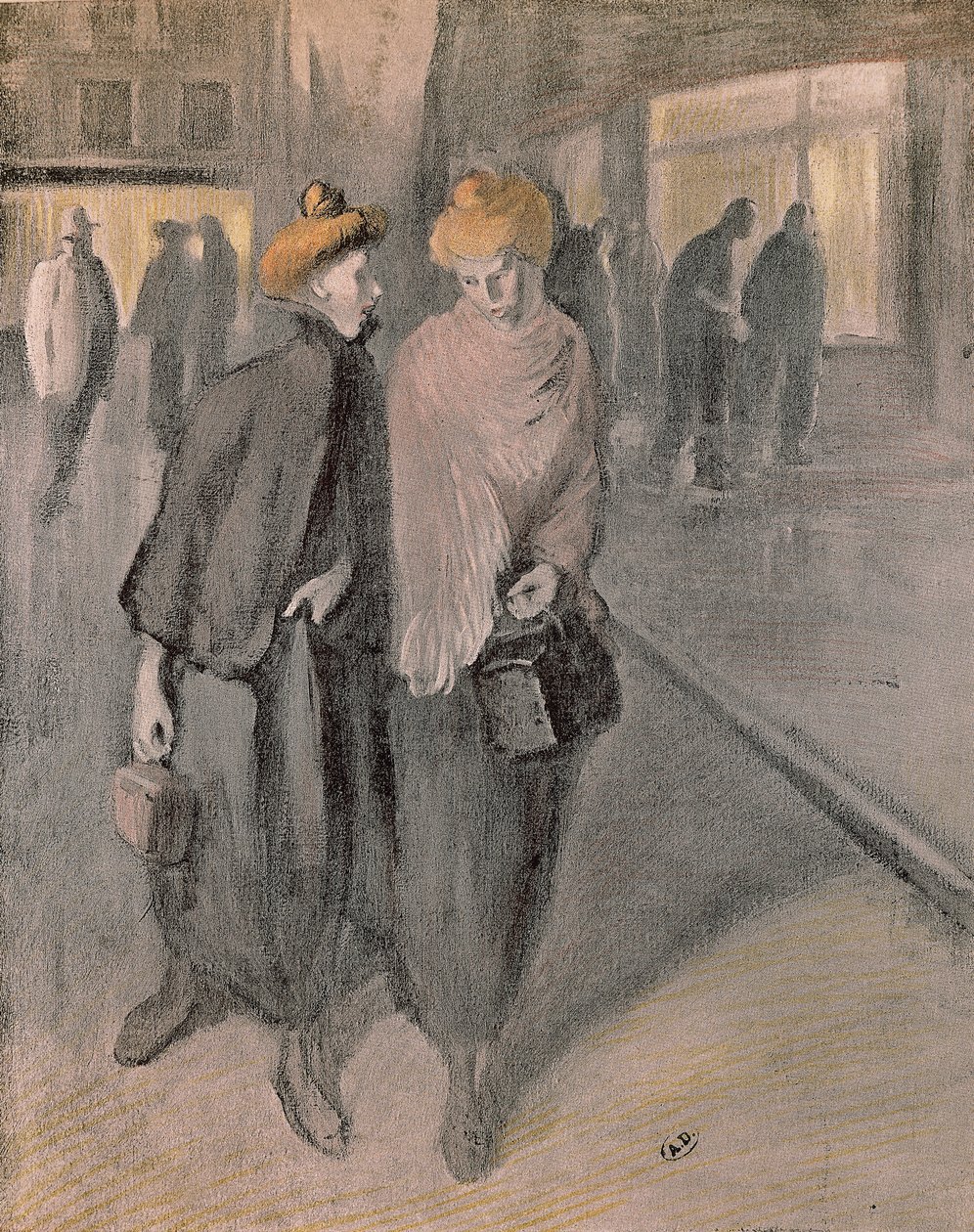 Mulheres trabalhadoras, cerca de 1900 (desenho) de Théophile Alexandre Steinlen