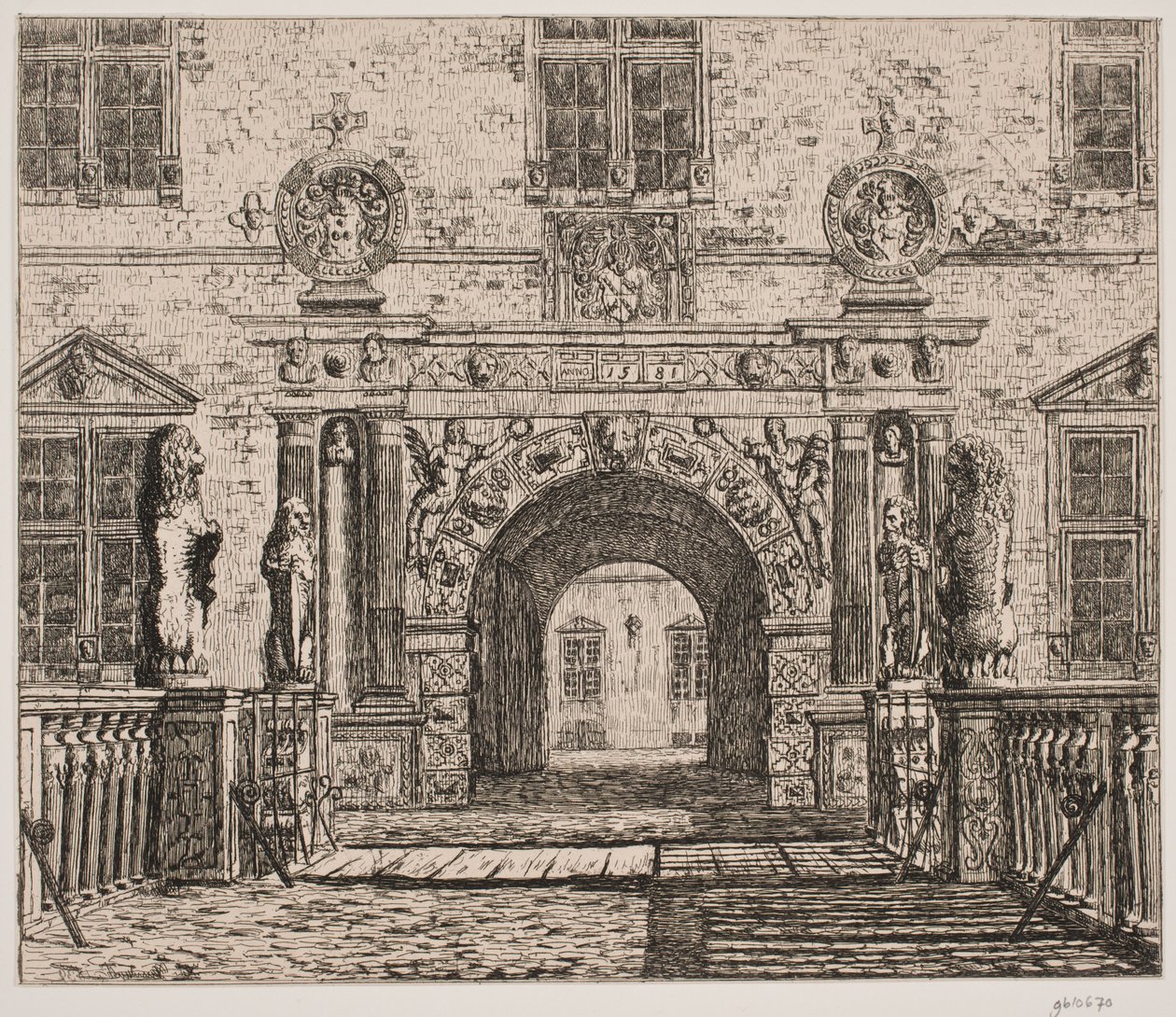 O portão de entrada em Vallø de Thorald Læssøe