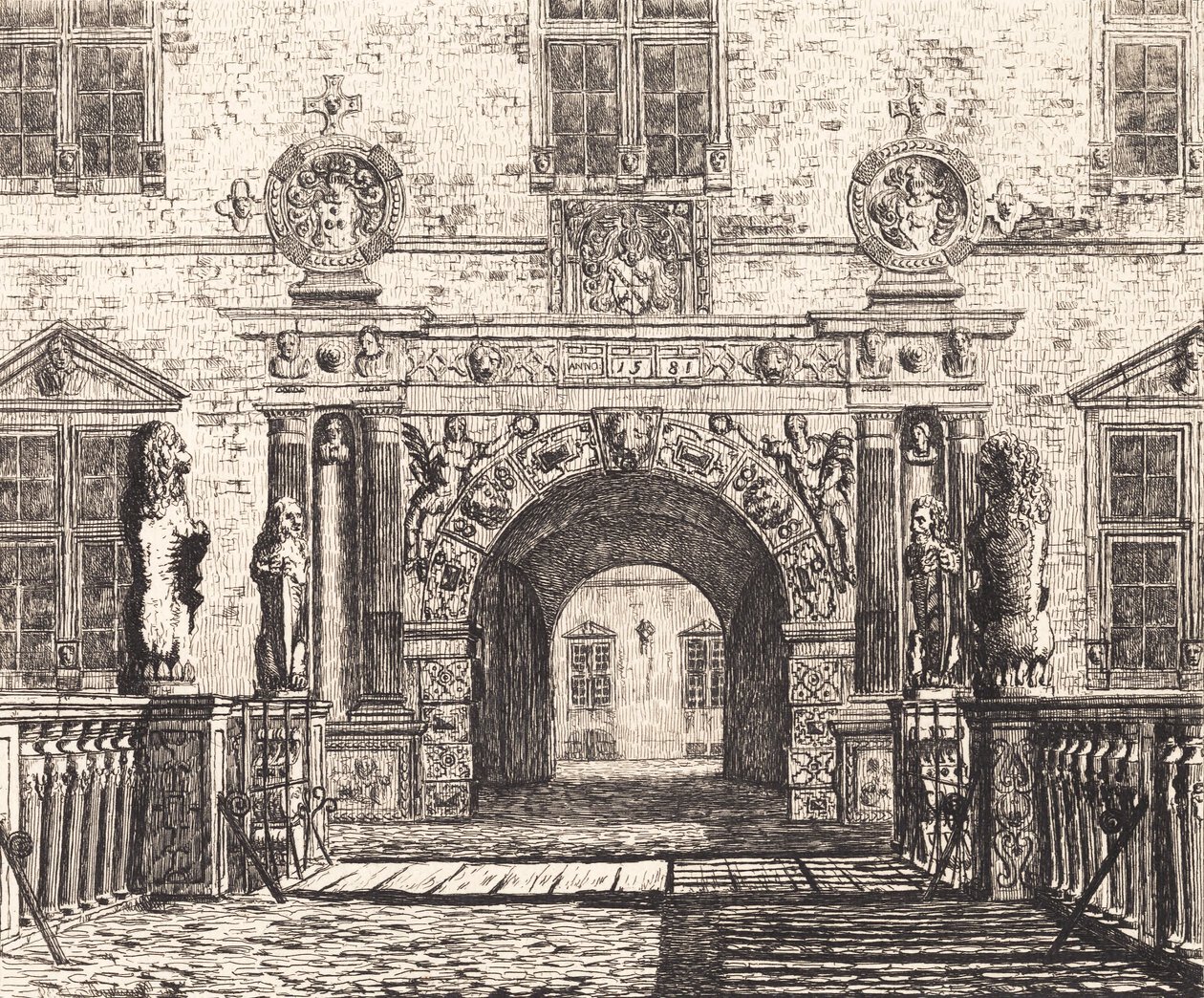 O portão de entrada em Vallø de Thorald Læssøe