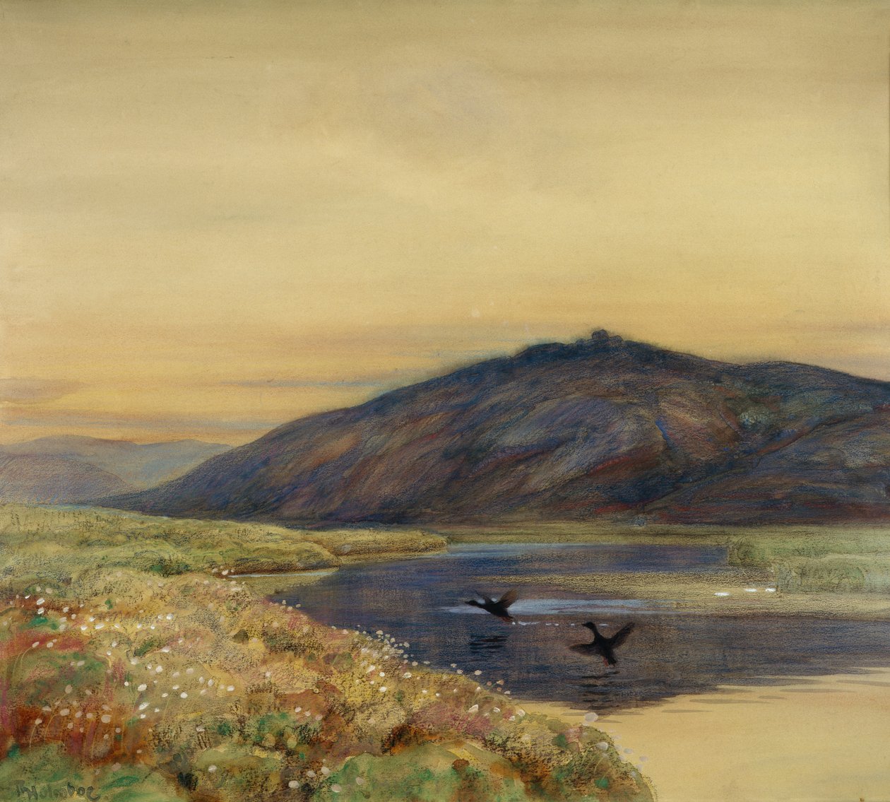 paisagem com pássaros de Thorolf Holmboe