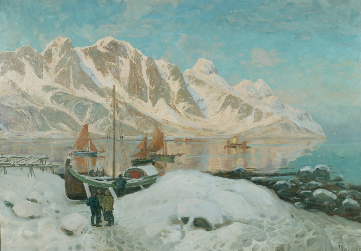 Norte da Noruega (óleo sobre tela) de Thorolf Holmboe