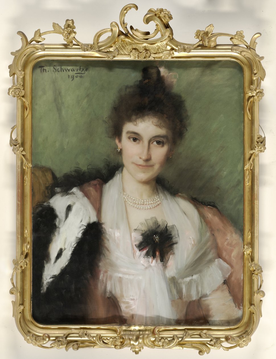 Amélia Eliza van Leeuwen (1862-1923). Esposa de Christiaan Bernard Tilanus, cirurgião e ortopedista em Amsterdã de Thérèse Schwartze (signed by artist)