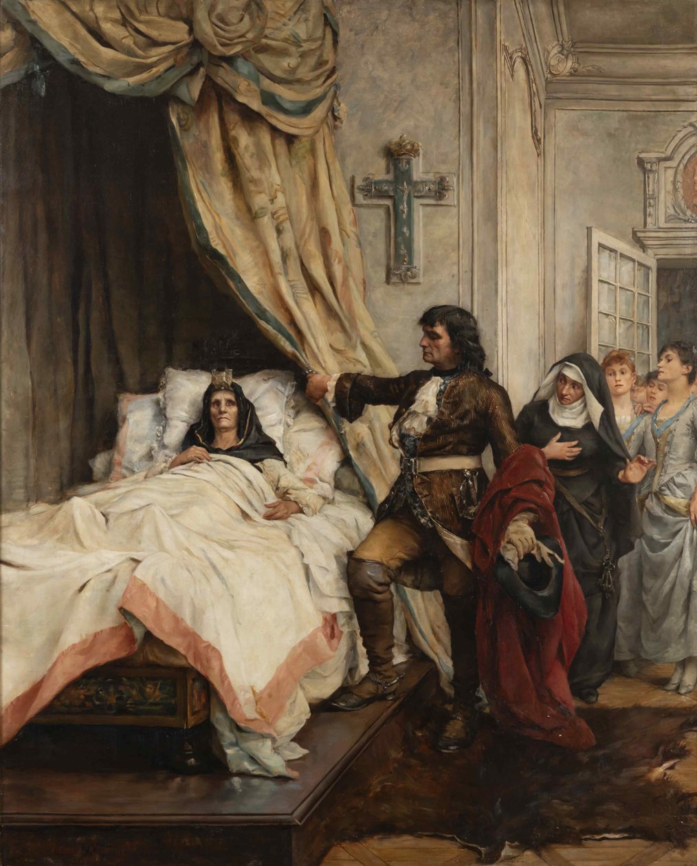 Pedro, o Grande, visitando Madame de Maintenon em 1717, final do século XIX. de Thérèse de Champ Renaud