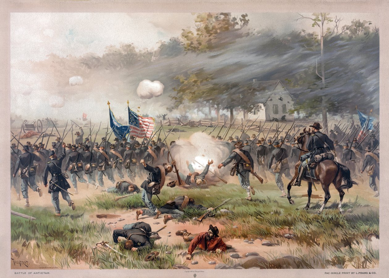 Batalha de Antietam, pub. 1887 de Thure de Thulstrup