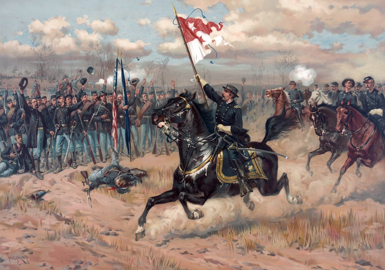 Sheridans Ride, pub. L Prang & Co., 1886 de Thure de Thulstrup