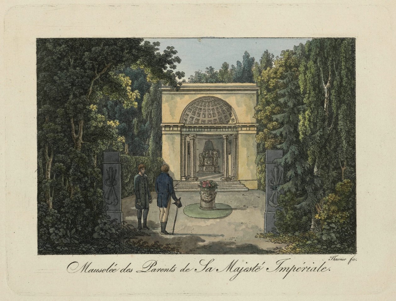Monumento aos pais no parque de Pavlovsk, década de 1810. de Thurner