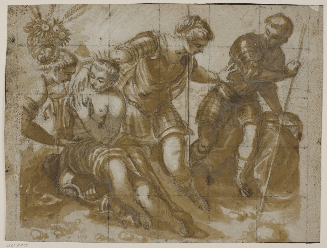 Minerva, Marte e Vênus após a pintura de Jacopo Tintoretto na Sala dell