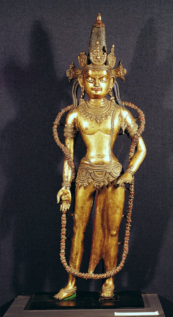 Bodhisattva Avalokitecvara, século XV-XVI (bronze) de Tibetan School