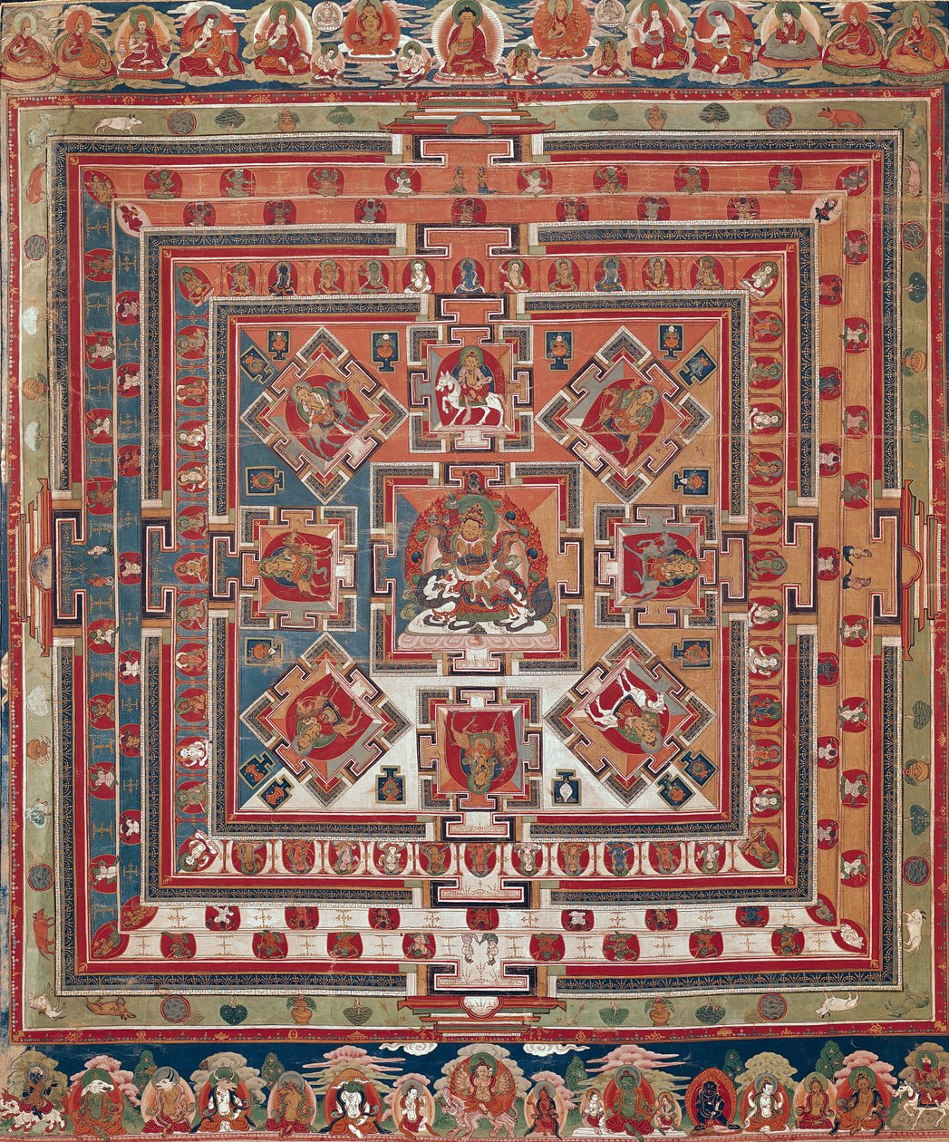 Mandala de Vaishravana de Tibetan School
