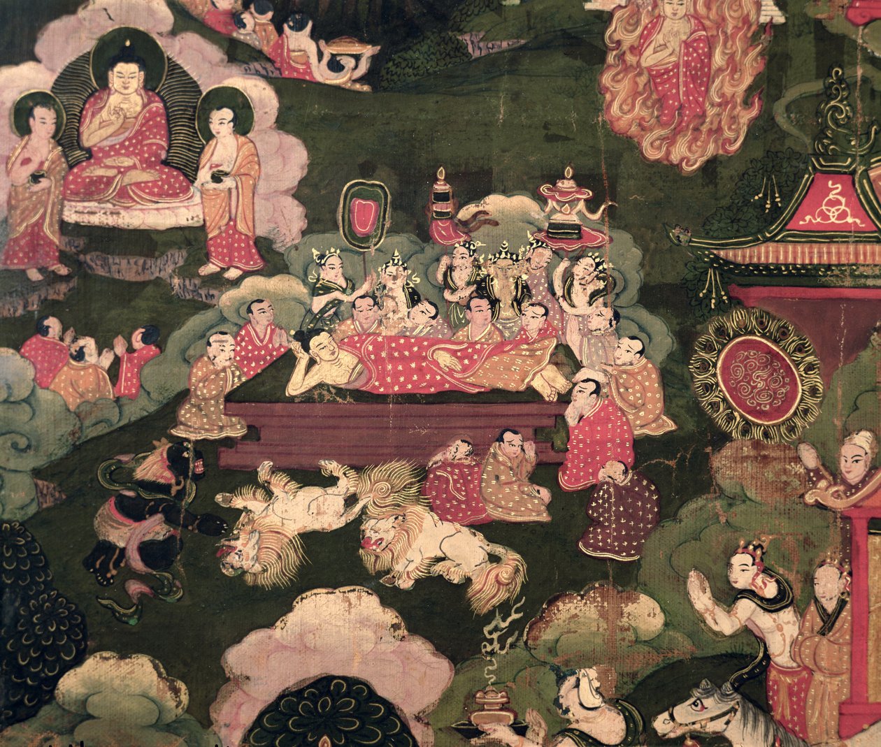 Parinirvana, de &39;A Vida de Buda Sakyamuni&39; de Tibetan School