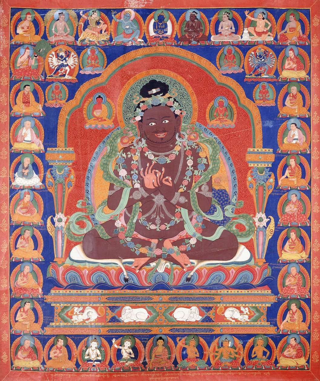 Um Thang-Ka representando o Mahasiddha Bir Va Pa, c. 1600 de Tibetan School