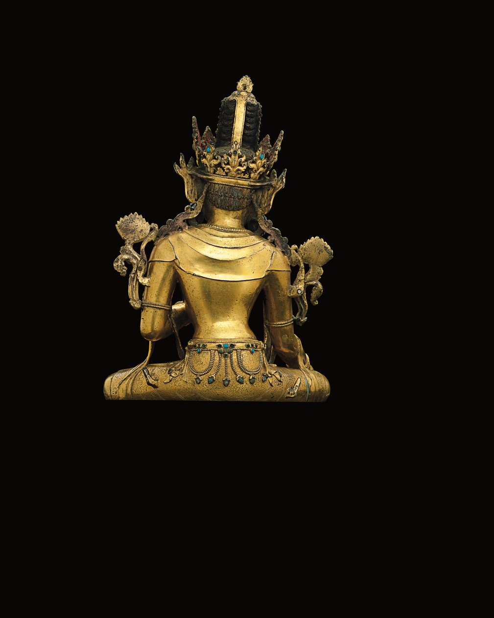 Figura imperial de Avalokiteshvara (ver também 474250 a 474254) (bronze dourado) de Tibetan School