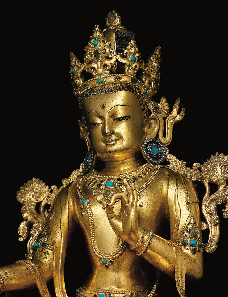 Figura imperial de Avalokiteshvara de Tibetan School