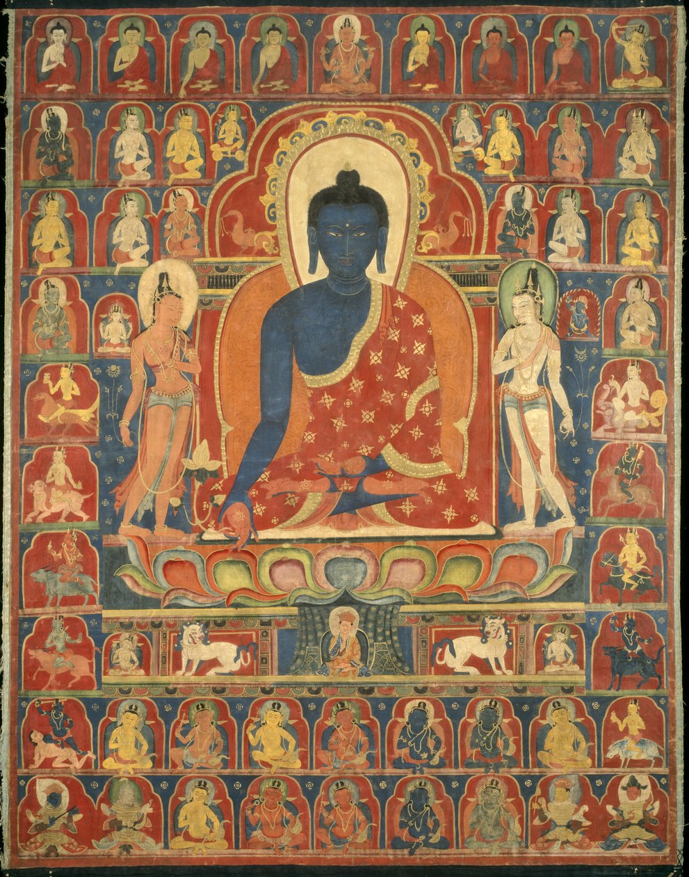Banner pintado de Tibetan School