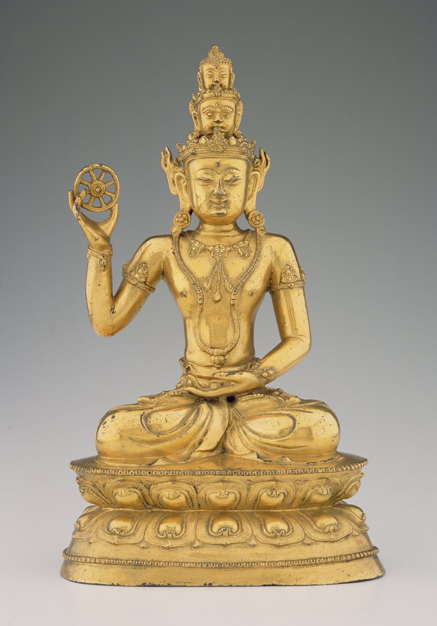 Vajrasattvadhatu Lokesvara (liga de cobre dourada) de Tibetan School
