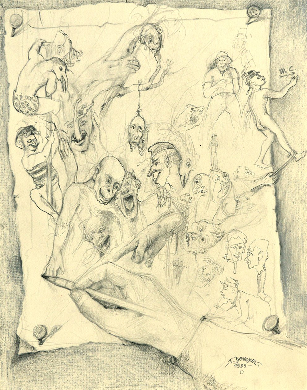 A mão do artista pelo artista de Tibor Dengyel