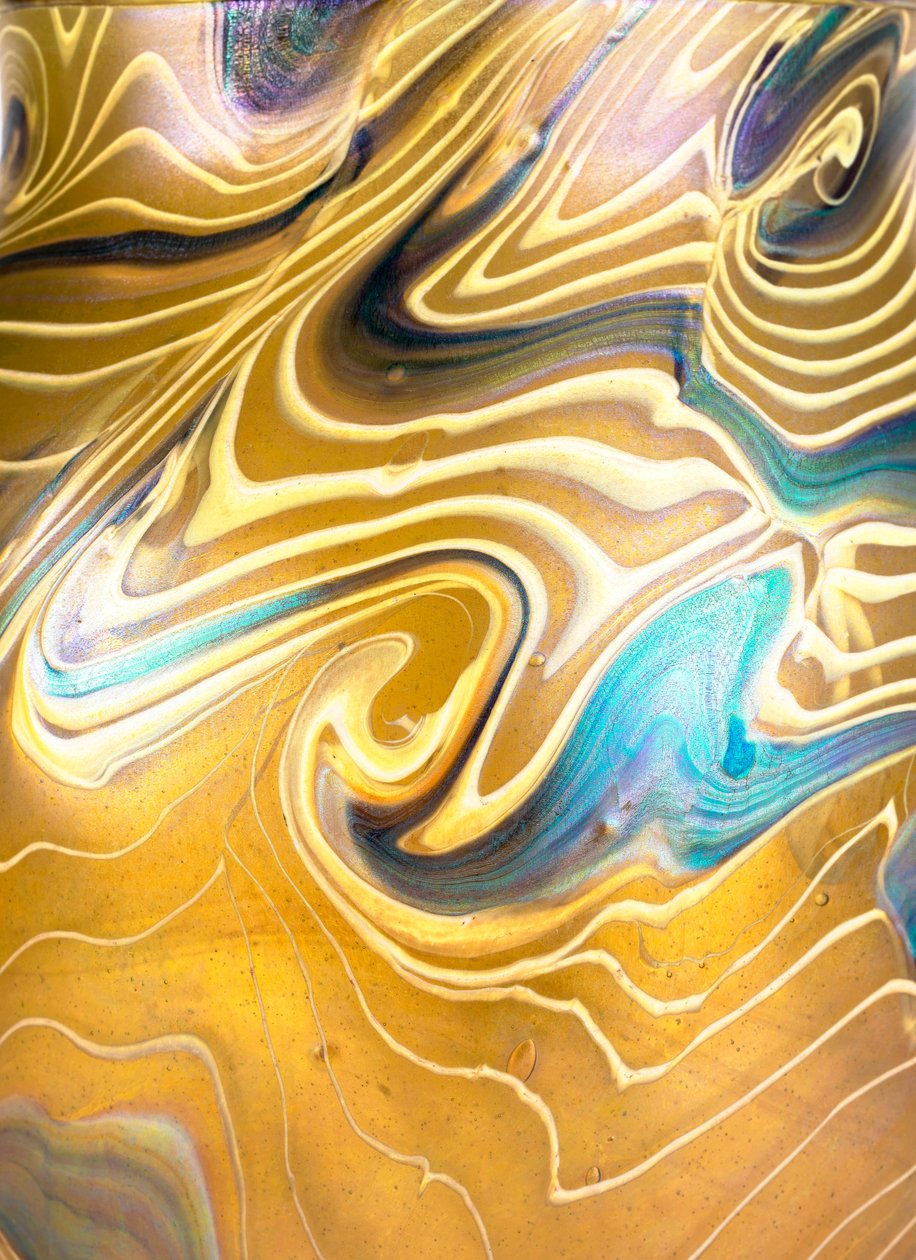 Vaso decorado, c.1895-96 (vidro favrileiro) de Tiffany and Company