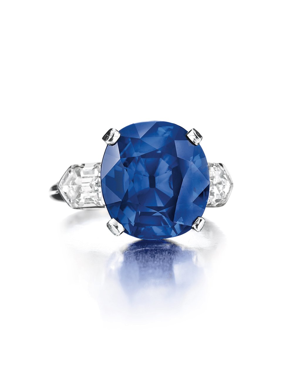 Anel (safira, diamantes e platina) de Tiffany and Company