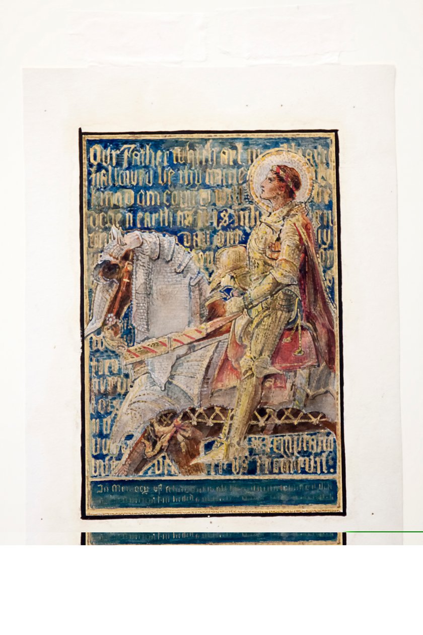 Desenhos animados para a oração dos senhores, esboço para painel de mosaico, Ernest Whitehouse Memorial, c.1896 de Tiffany and Company Tiffany and Company