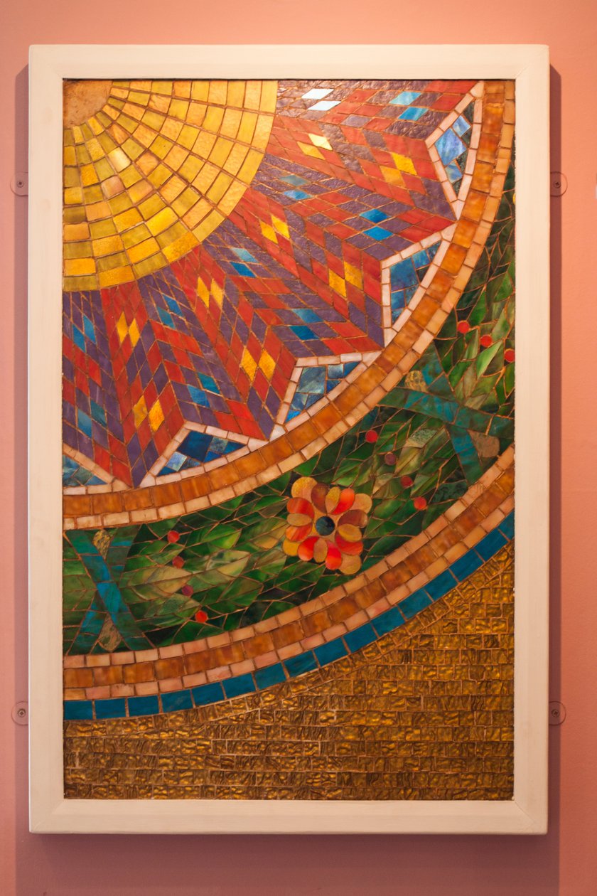 Painel de mosaico de amostras para Farwell Building, Detroit, 1915 (vidro e gesso) de Tiffany and Company Tiffany and Company