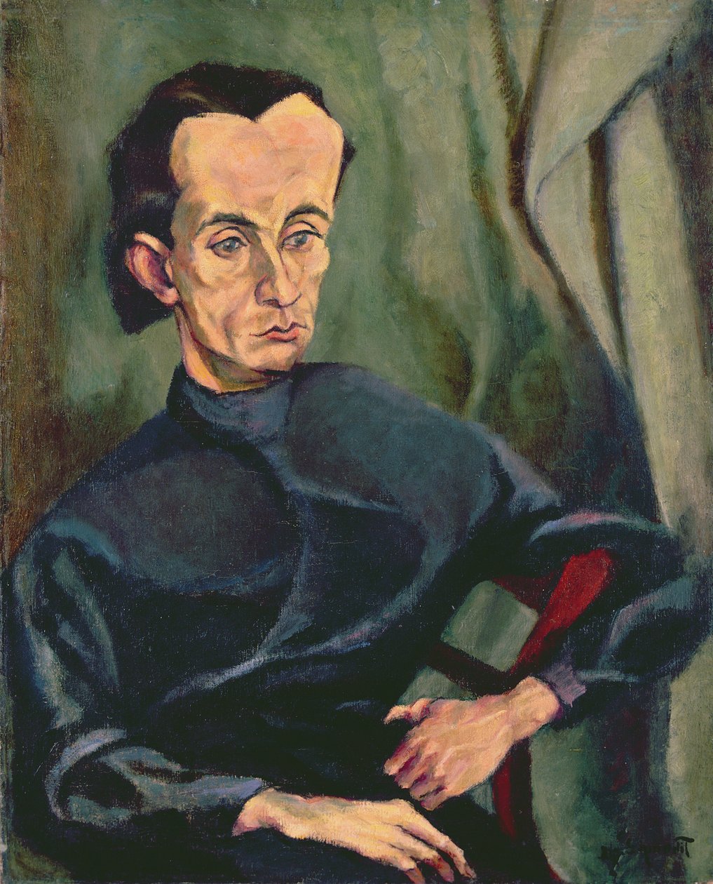 Retrato de Lasjos Kassak (1887-1967) de Tihonyi Lajos