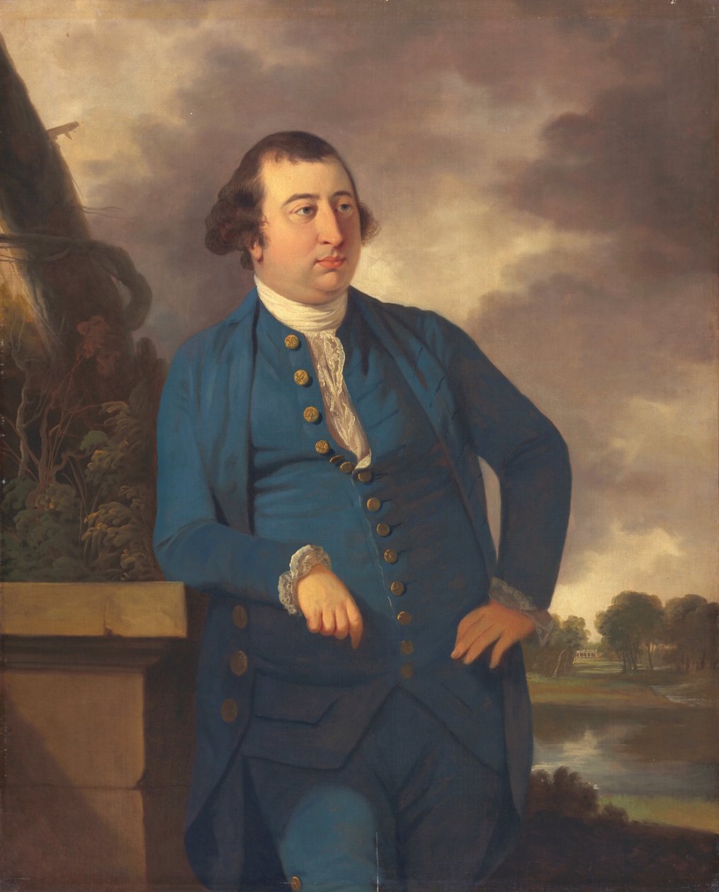 Homem em uma paisagem indiana, c.1773 de Tilly Kettle