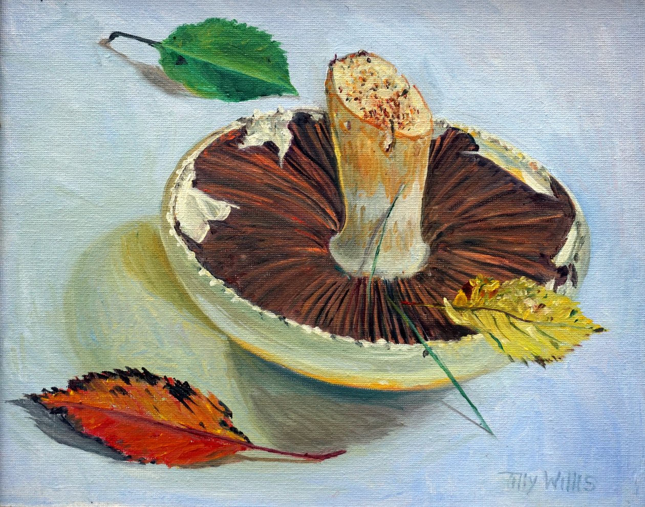 Ainda vida outonal, 2017, óleo de Tilly Willis