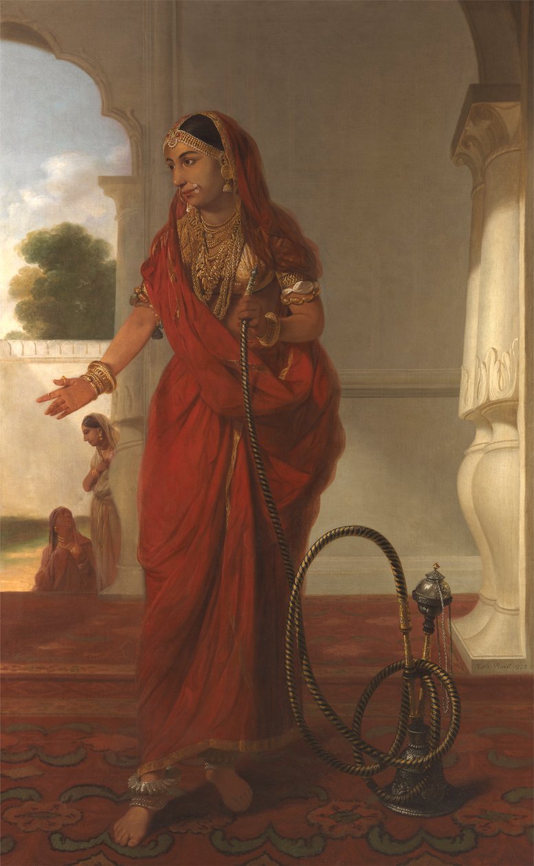Uma Mulher do Tribunal em Faizabad, Índia de Tilly Kettle