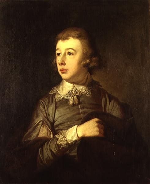 Retrato de um Menino, dito ser William Pitt, The Younger (1759-1806) (óleo a bordo) de Tilly Kettle