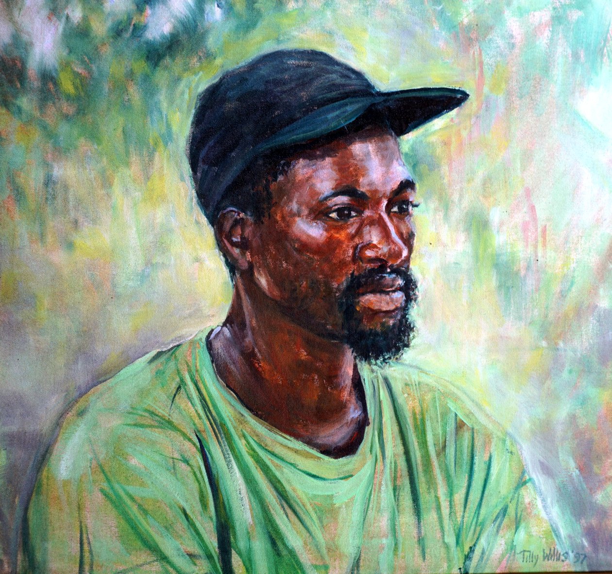 Homem Africano, 1996 óleo sobre tela de Tilly Willis