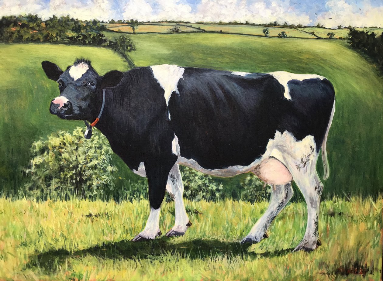 Vaca 2021 (óleo sobre tela) de Tilly Willis