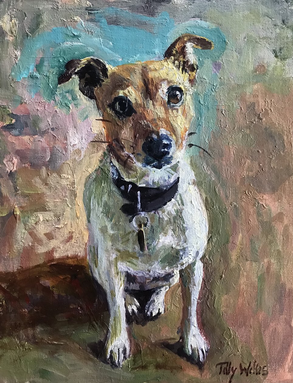 Jack Russell 2020 (óleo) de Tilly Willis