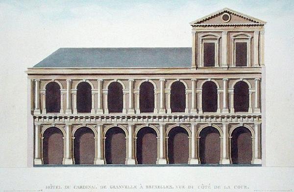 Vista lateral da Residência do Cardeal de Granvelle (1517-86), Bruxelas, de 