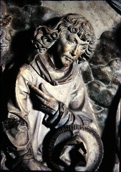 Túmulo de Henrique II (973-1024) e sua esposa Kunigunde, detalhe de São Lourenço de Tilman Riemenschneider