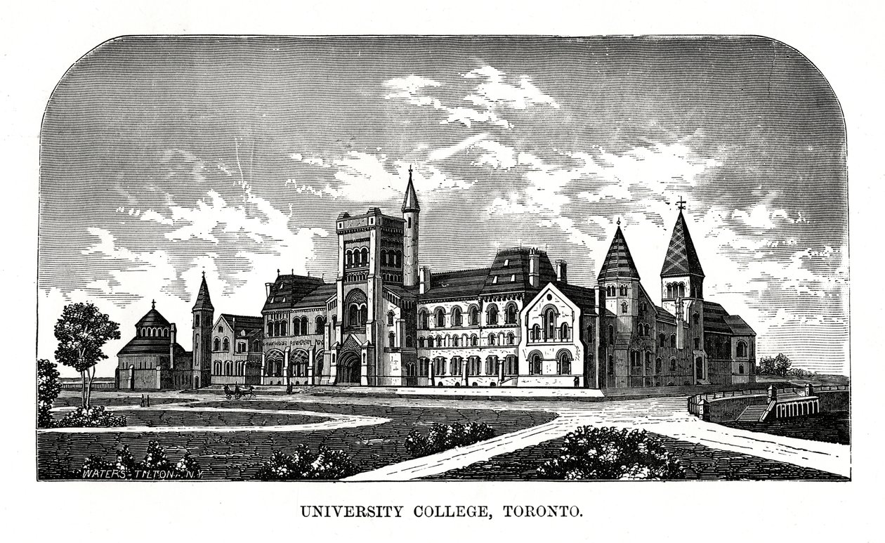 University College, Toronto, Canadá, século XIX de Tilton Waters