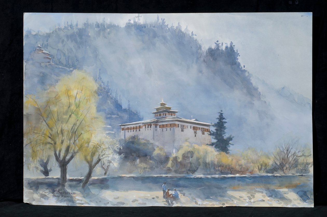 Paro Dzong, Butão, 2013 de Tim Scott Bolton