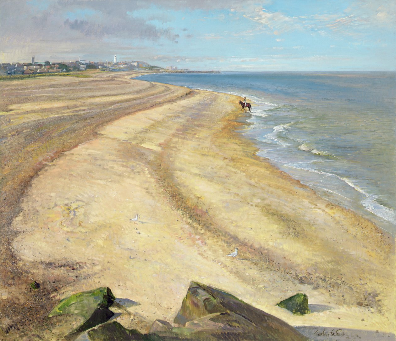 Curva da praia em direção a Southwold de Timothy Easton