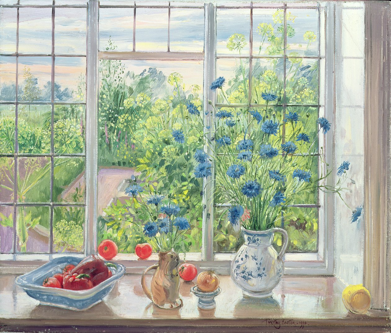 Cornflowers e cozinha Garden de Timothy Easton