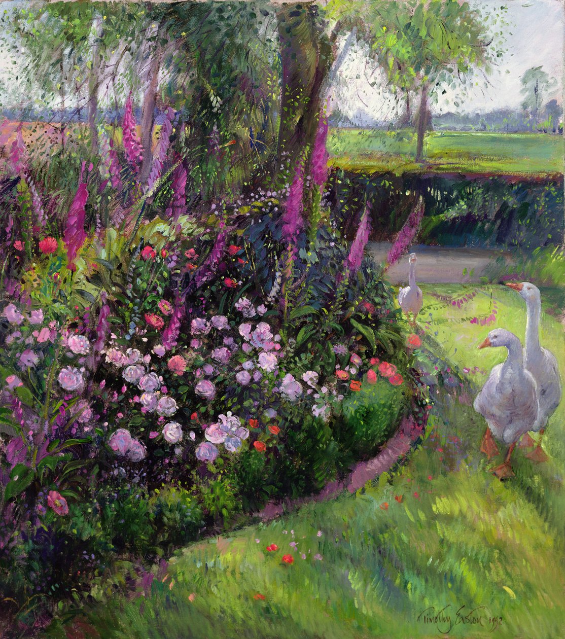 Cama de Rosa e Gansos, 1992 de Timothy Easton
