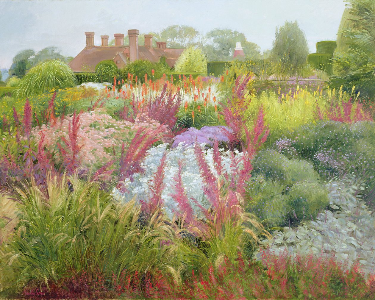 Pináculos de Kniphofia e Great Dixter de Timothy Easton
