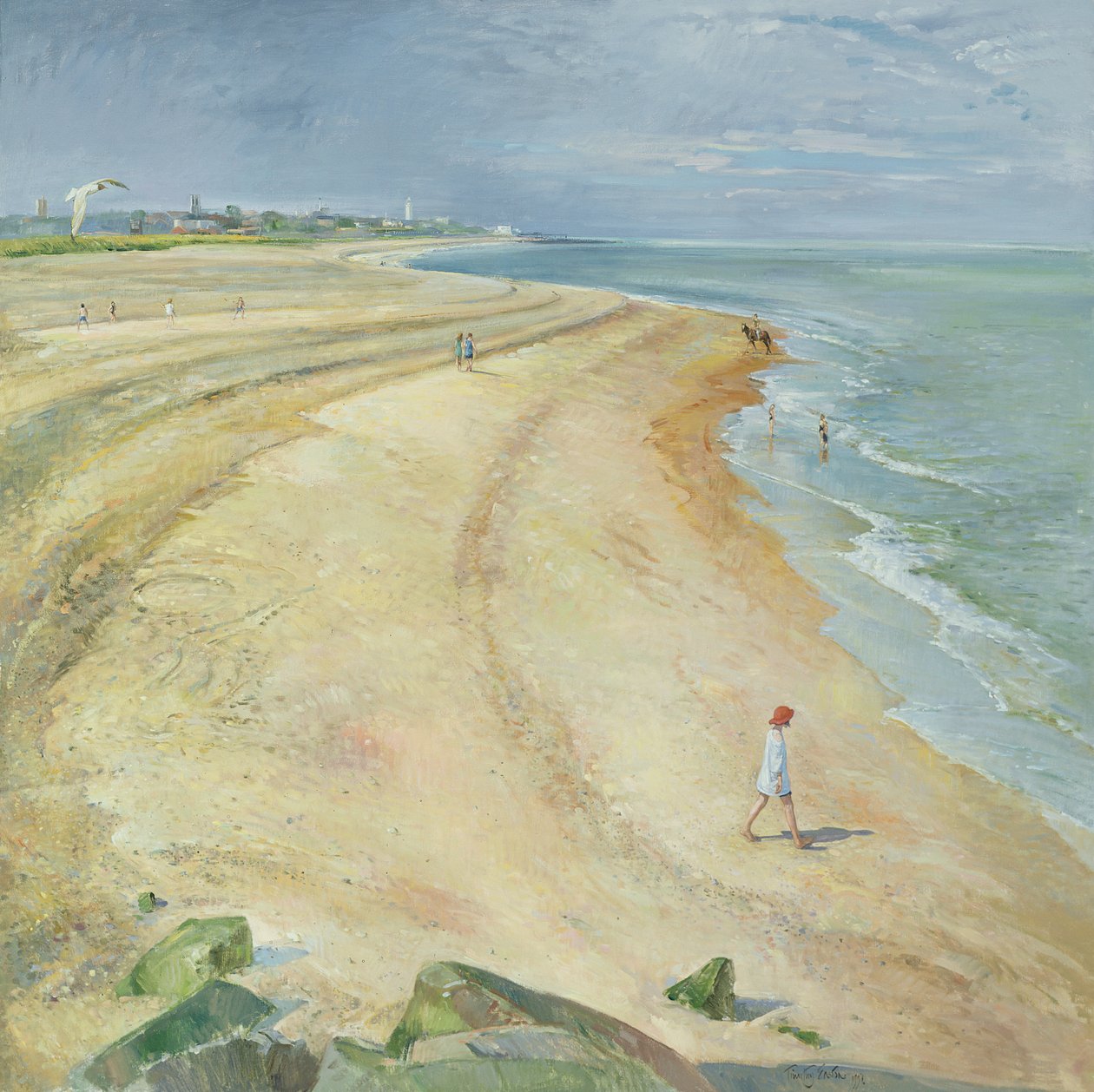 The Curving Beach, Southwold, 1997 de Timothy Easton