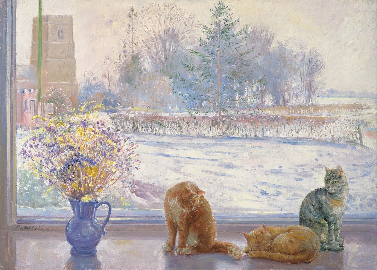 Prospecto de inverno com gatos de Timothy Easton