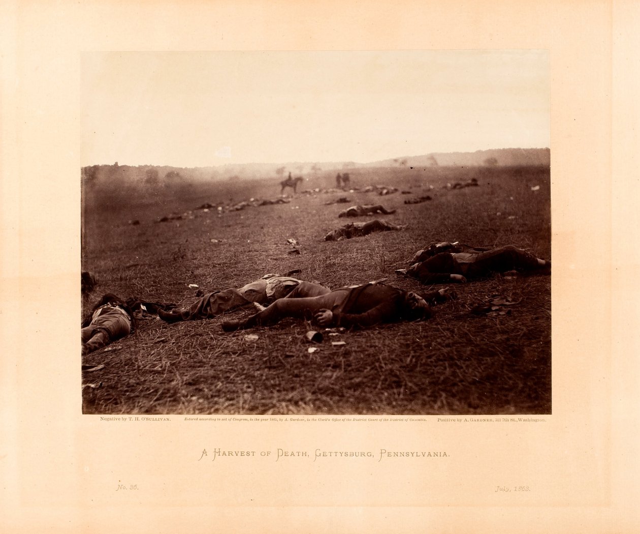 Uma colheita da morte, Gettysburg, Pensilvânia de Timothy H. OSullivan