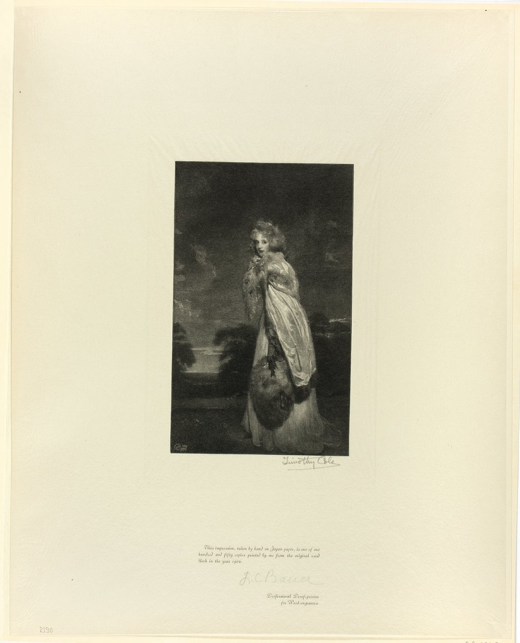 Lady Derby (Miss Farren), de Old English Masters de Timothy Cole