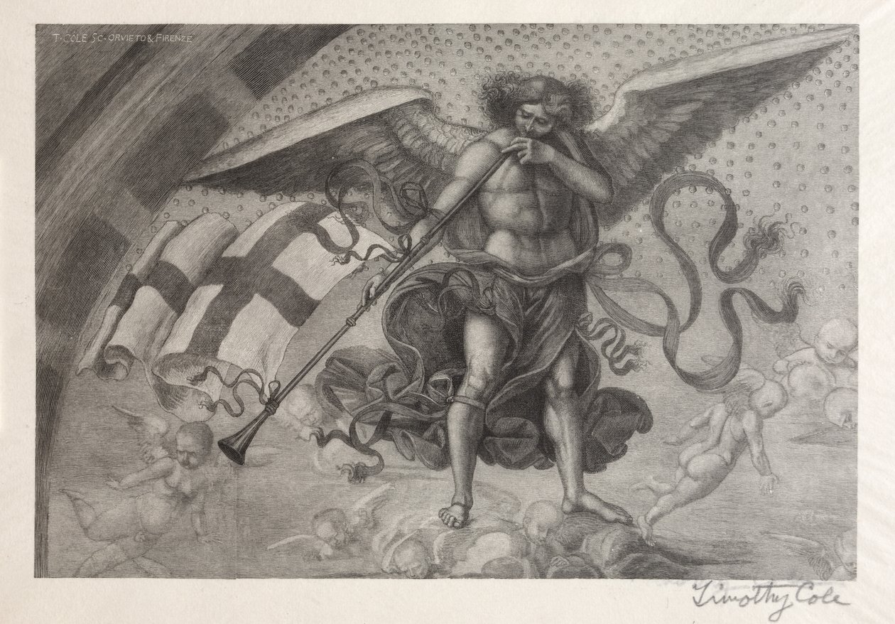 Velhos mestres italianos: Angel Sounding a Trumpet, 1888-1892. de Timothy Cole