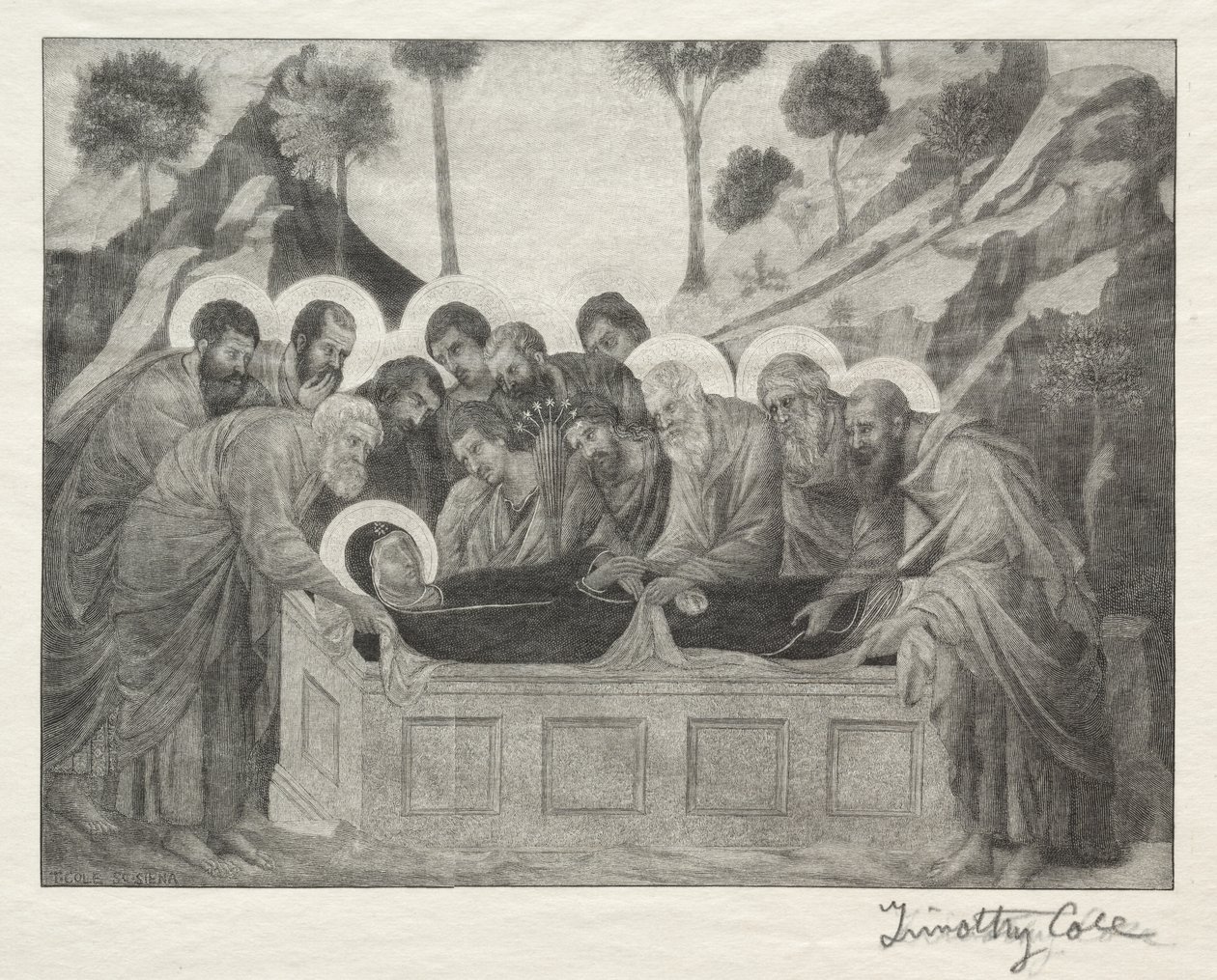 Velhos mestres italianos: Enterro da Virgem, 1888-1892. de Timothy Cole