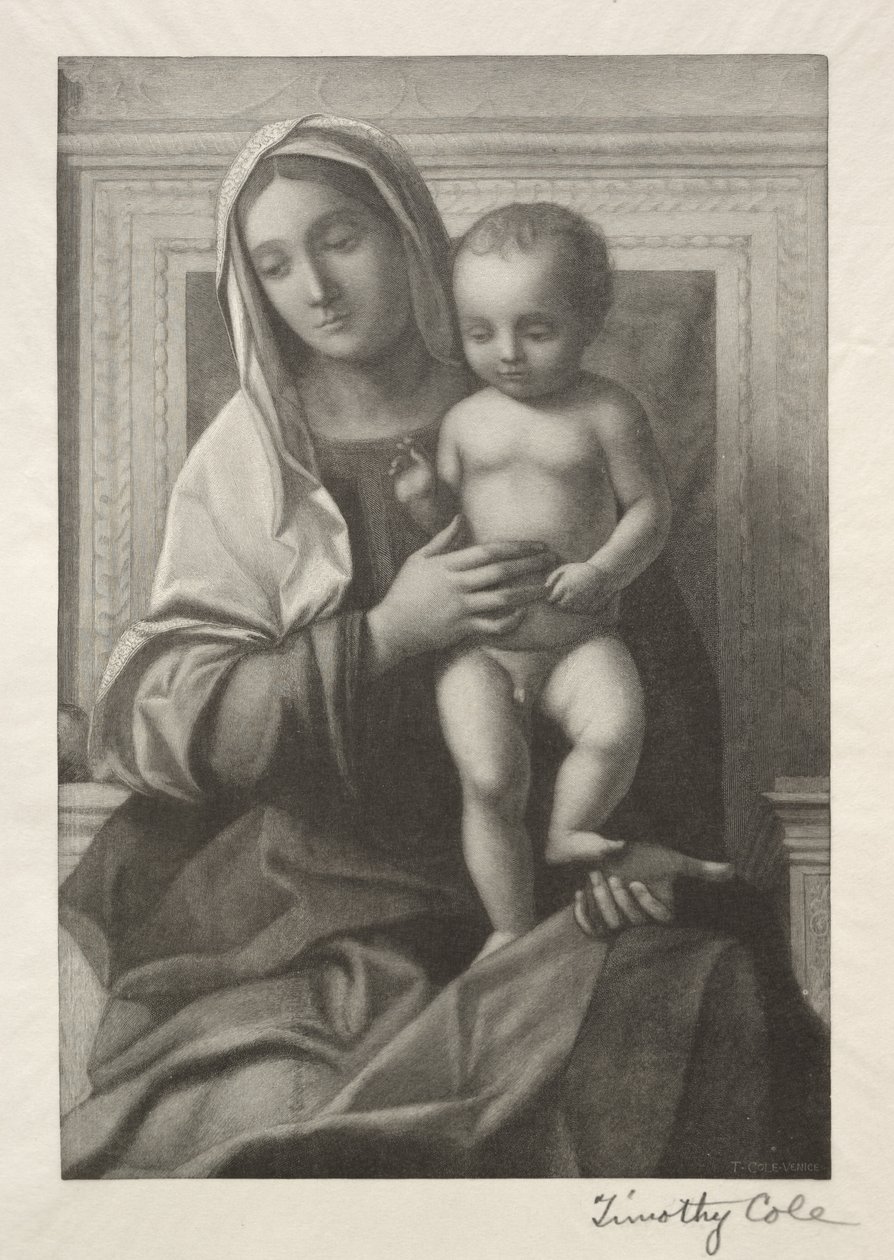 Velhos mestres italianos: Madonna e Criança, 1888-1892. de Timothy Cole