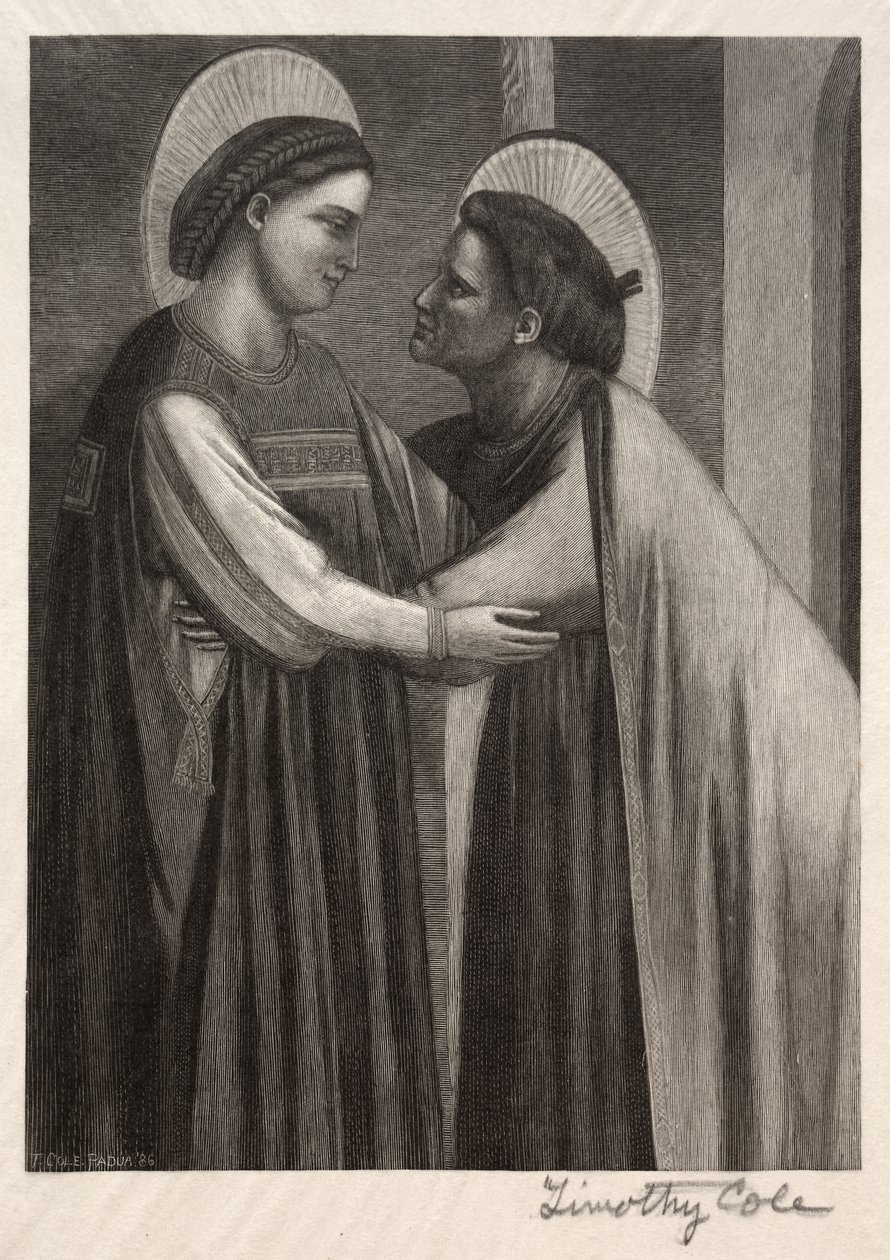 Velhos mestres italianos: Maria e Isabel, 1886. de Timothy Cole