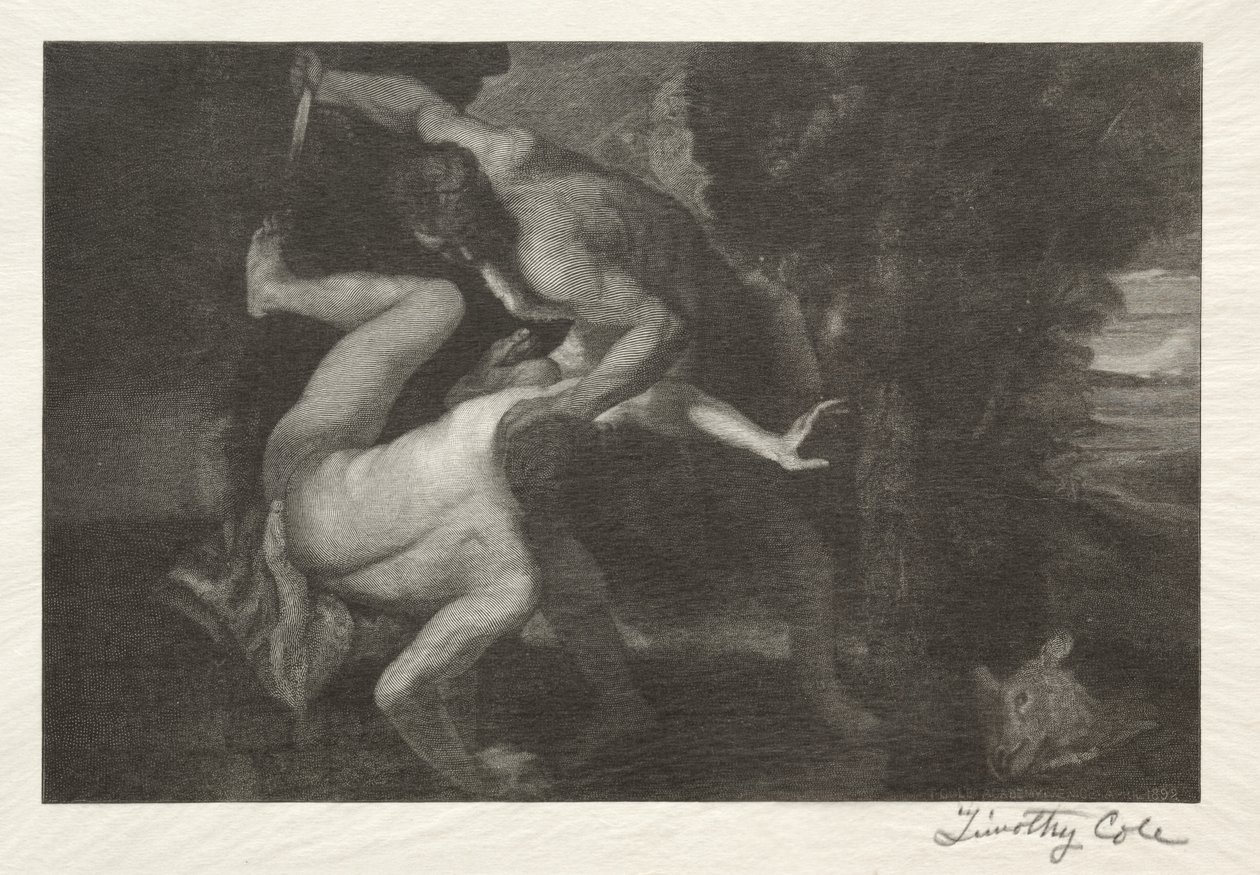 Velhos mestres italianos: A morte de Abel, 1892. de Timothy Cole