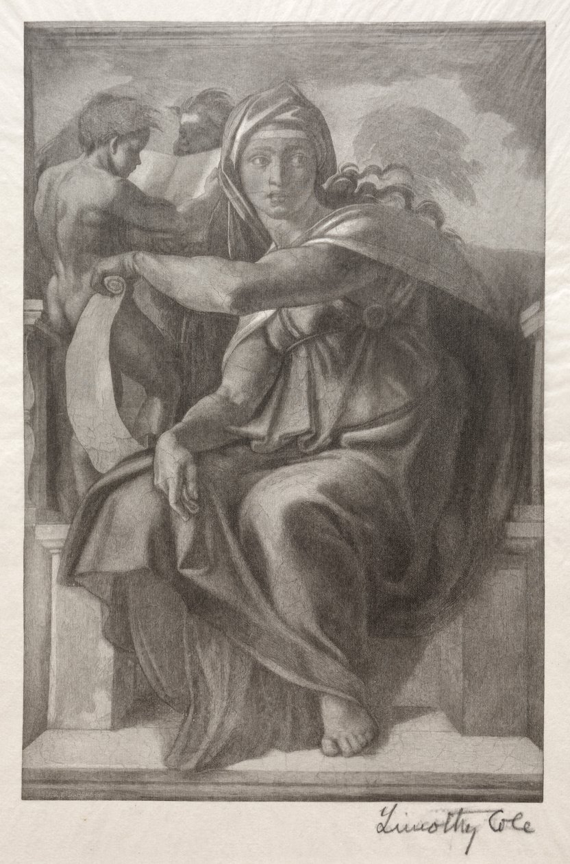 Velhos mestres italianos: The Delphian Sibyl, 1890. de Timothy Cole